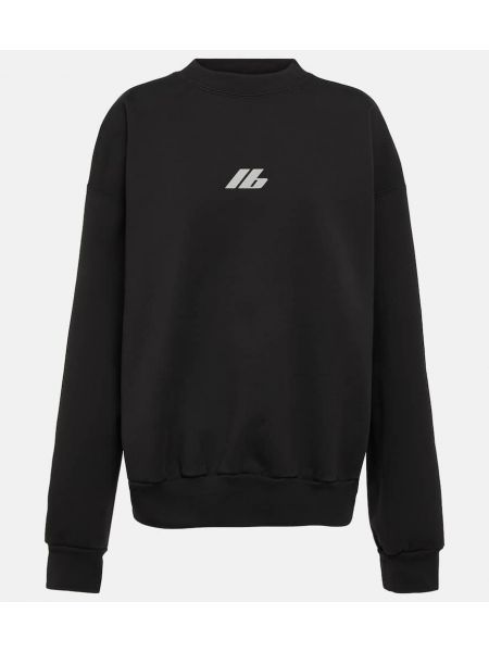 Jersey langes sweatshirt aus baumwoll Balenciaga schwarz