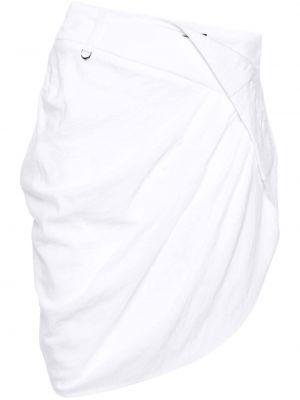 Fustă mini drapată Jacquemus alb
