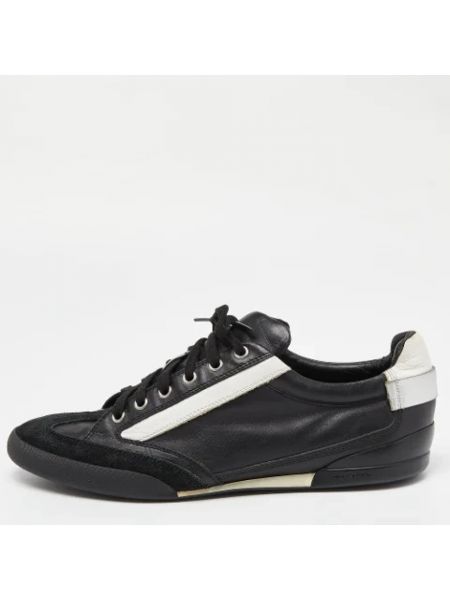 Sneakersy skórzane Dior Vintage czarne