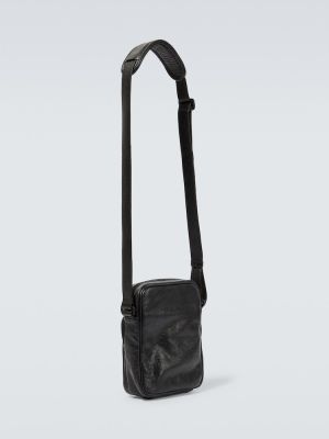Bőr crossbody táska Balenciaga fekete