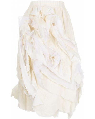 Midi sukně Comme Des Garçons bílé