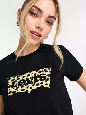 Леопардовая футболка с принтом Levi’s® черная