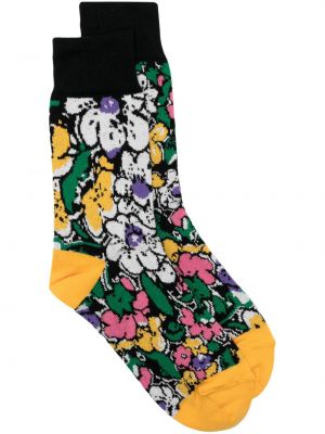 Květinové bavlněné ponožky s potiskem Sacai