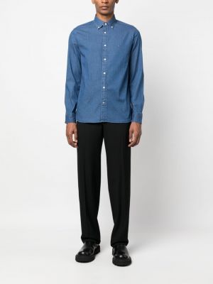Džinsiniai marškiniai ilgomis rankovėmis Tommy Hilfiger mėlyna