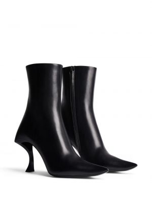 Ankle boots skórzane Balenciaga czarne
