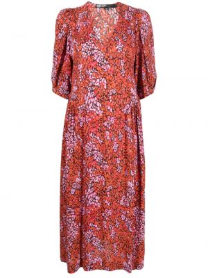 Φλοράλ μίντι φόρεμα με σχέδιο Bimba Y Lola κόκκινο