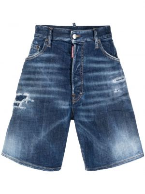 Voľné džínsové šortky Dsquared2 modrá