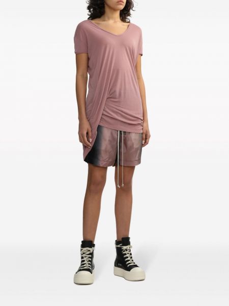 T-shirt mit drapierungen Rick Owens pink