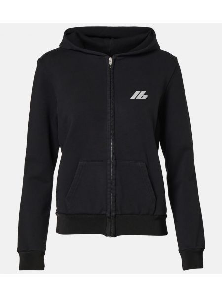 Jersey bomull hoodie Balenciaga svart