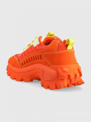 Bőr sneakers Caterpillar narancsszínű
