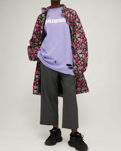T-krekls džersija Balenciaga violets