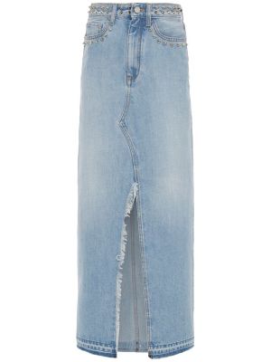 Spódnica jeansowa z ćwiekami Alessandra Rich