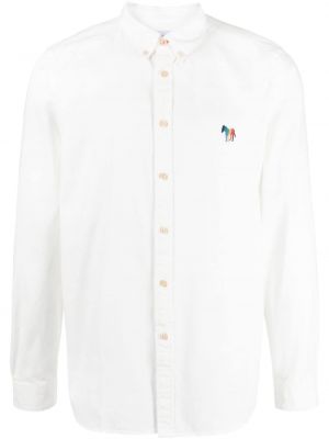 Bavlnená košeľa so vzorom zebry Ps Paul Smith biela
