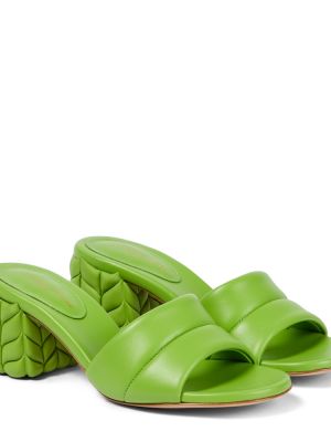Papuci tip mules din piele Gianvito Rossi verde
