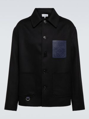 Vunena jakna od kašmira Loewe crna