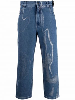 Jeans à imprimé Fendi bleu