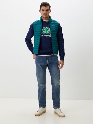 Прямые джинсы United Colors Of Benetton голубые