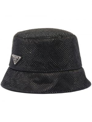 Kepurė su kristalais Prada juoda