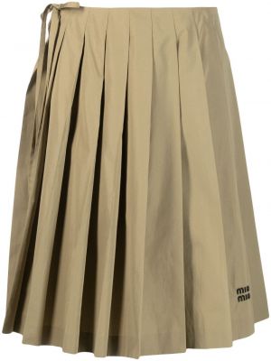 Plisovaná sukně Miu Miu - Zelená