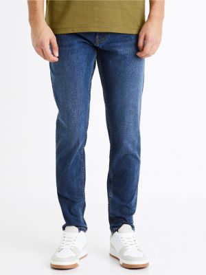 Priliehavé skinny fit džínsy Celio modrá