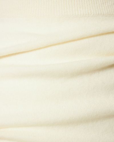 Voľné kašmírové teplákové nohavice z merina Ermanno Scervino biela