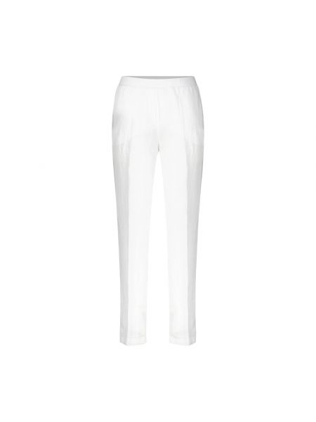 Białe lniane spodnie casual Riani