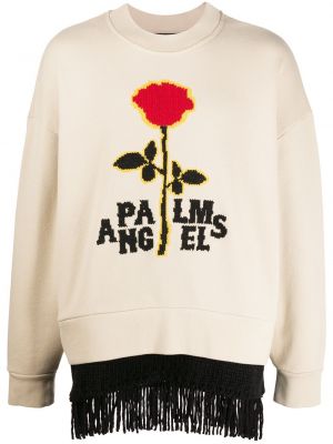 Sweatshirt mit stickerei mit fransen Palm Angels