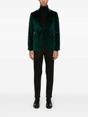 Puuvillased sametist velvetist pintsak Karl Lagerfeld roheline