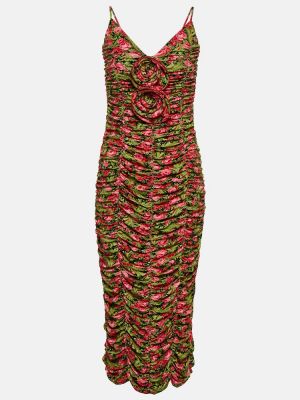 Миди рокля на цветя от джърси Magda Butrym зелено