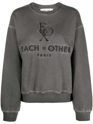 Sweat brodé Each X Other gris