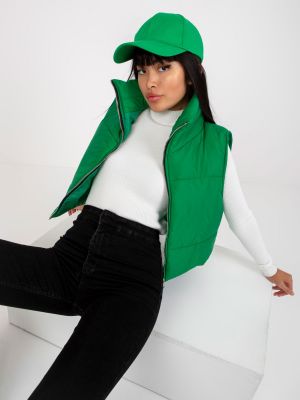 Prešívaná vesta Fashionhunters zelená