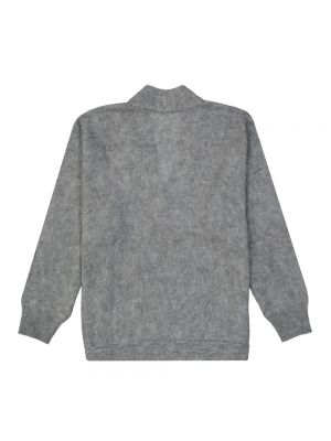 Suéter de lana de lana mohair Brunello Cucinelli gris