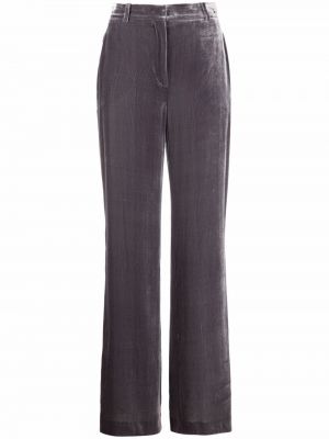 Pantalones de terciopelo‏‏‎ Alberta Ferretti gris