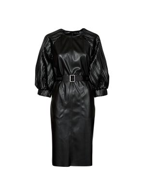 Rochie mini din piele din piele ecologică Karl Lagerfeld negru
