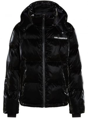 Pikowany płaszcz Karl Lagerfeld czarny
