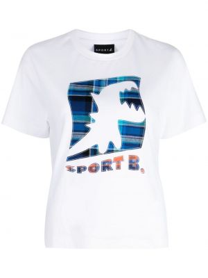 T-shirt aus baumwoll mit print Sport B. By Agnès B. weiß