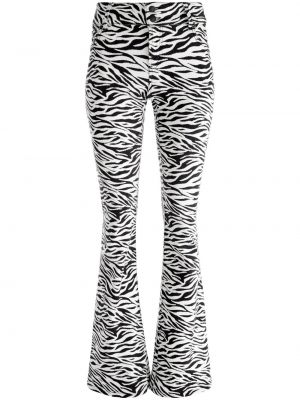 Bootcut jeans mit print ausgestellt mit zebra-muster Alice + Olivia