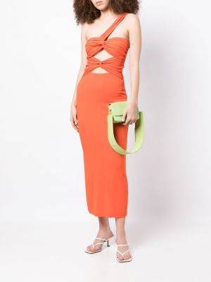 Asimetriškas vakarinė suknelė Ronny Kobo oranžinė