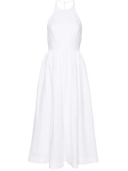 Lniana sukienka Reformation biała