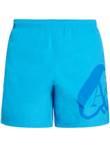 Shorts à imprimé Alexander Mcqueen bleu