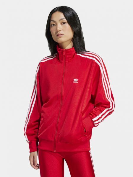 Laza szabású pulóver Adidas piros