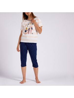 Pantalones de algodón Melissa Brown azul