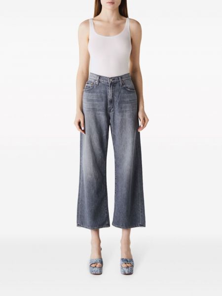 Low waist straight jeans Mother grau