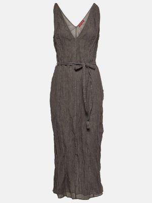 Pamučna svilena midi haljina Altuzarra siva