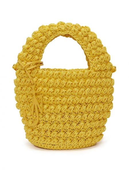 Geantă shopper tricotate Jw Anderson galben