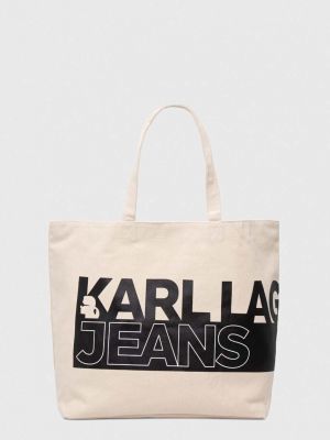 Geantă shopper Karl Lagerfeld Jeans bej