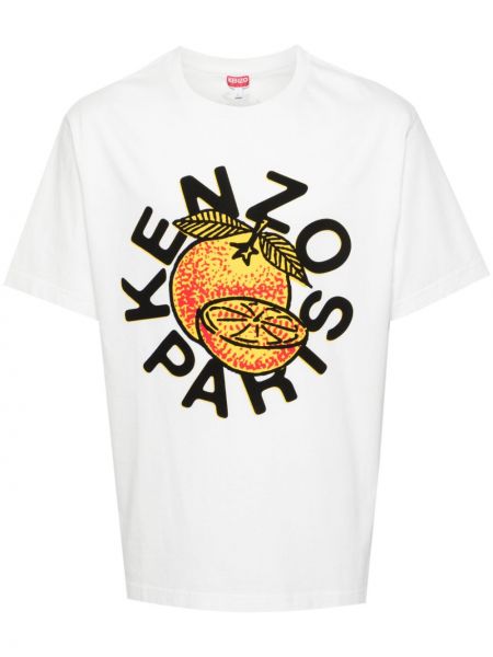 T-shirt aus baumwoll mit print Kenzo weiß