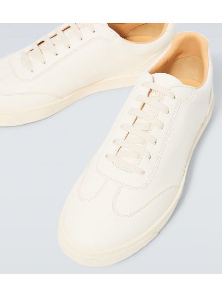 Sneakers di pelle Brunello Cucinelli bianco