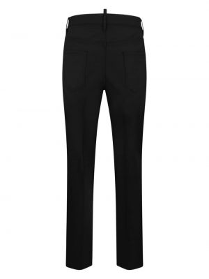 Vlněné kalhoty Dsquared2 černé