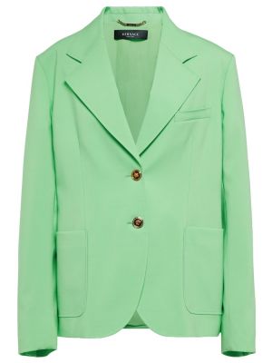 Vlnené sako Versace zelená